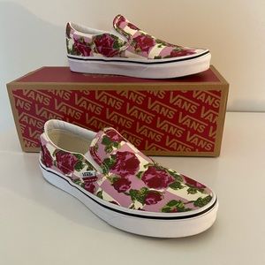 VANS FLORAL SLIP ONS
